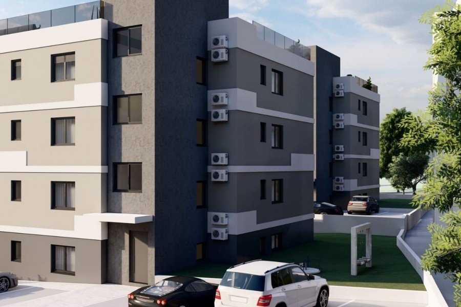Rear and parking spaces.