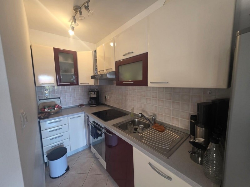 Bedroom with double bed and wardrobe