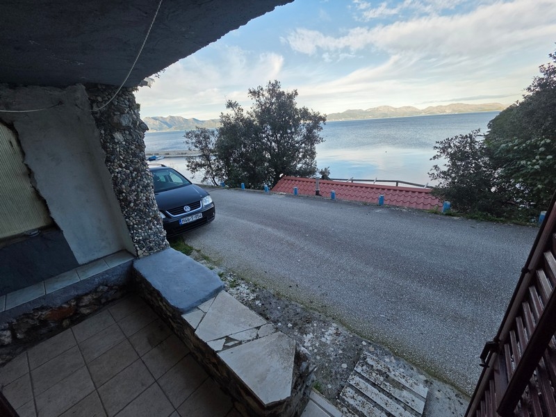 View from the terrace of the sea and the coastal landscape