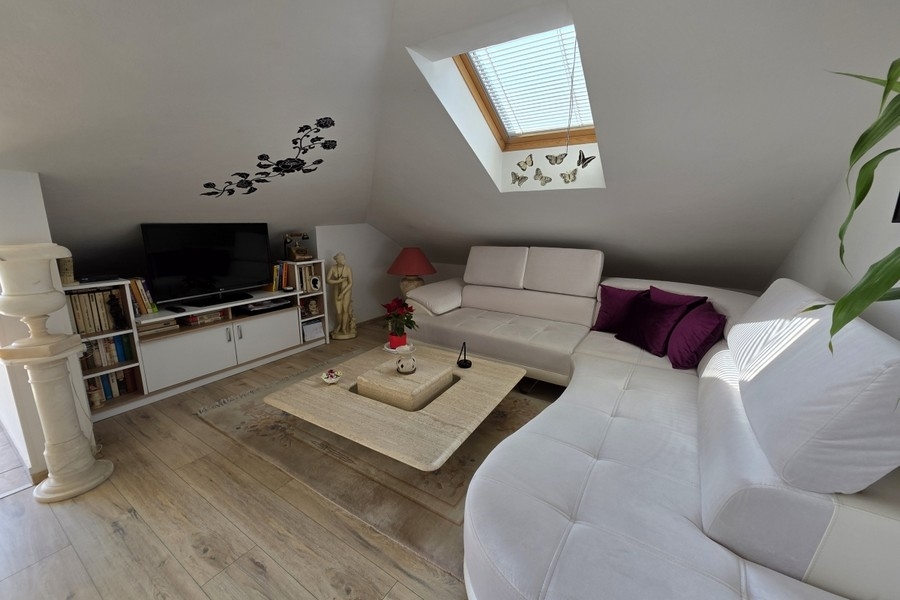 Living area with couch.