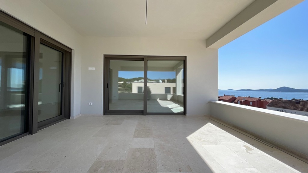 Terrace of the new apartment A3939 in Vodice, Dalmatia.