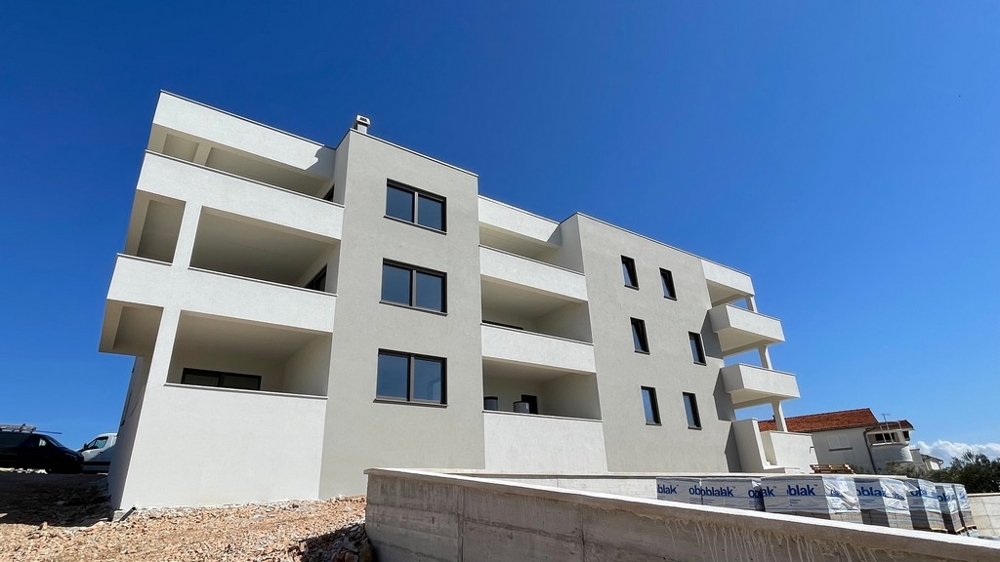 Modern apartment building new construction Croatia exterior view