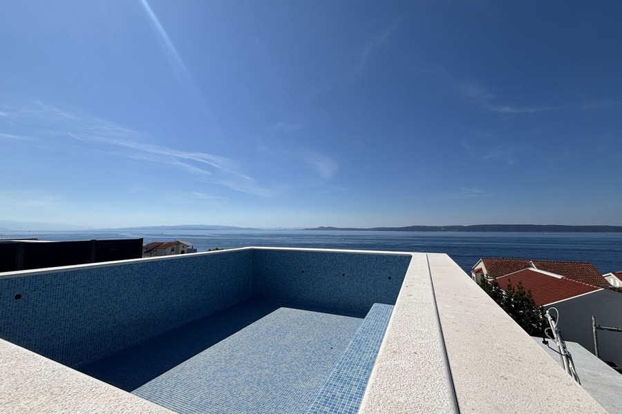 Rooftop terrace with private pool and panoramic sea views