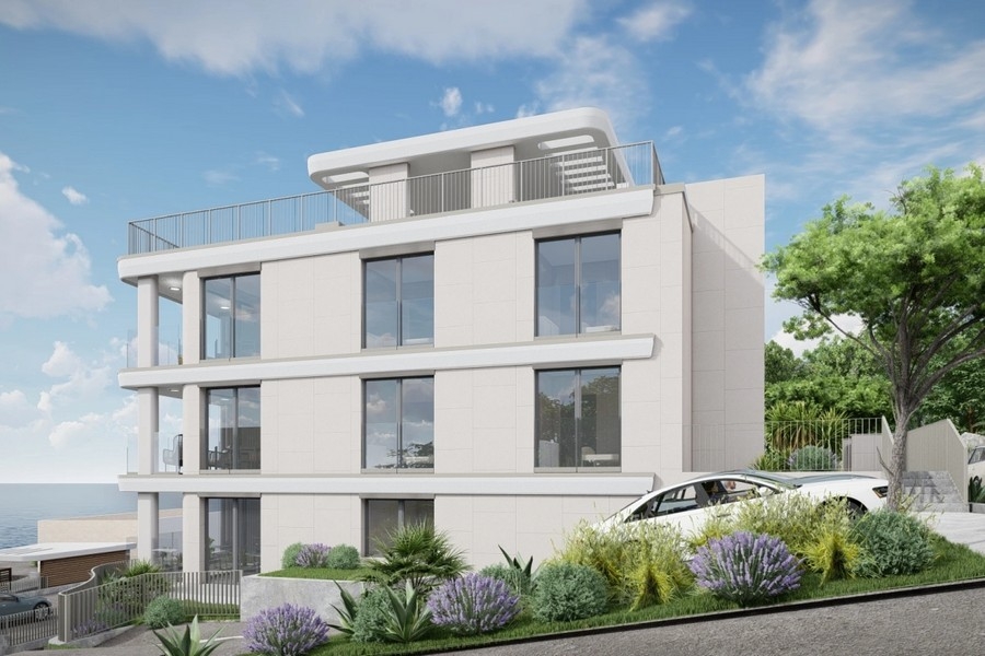 Newly built property with roof terrace and Mediterranean plants
