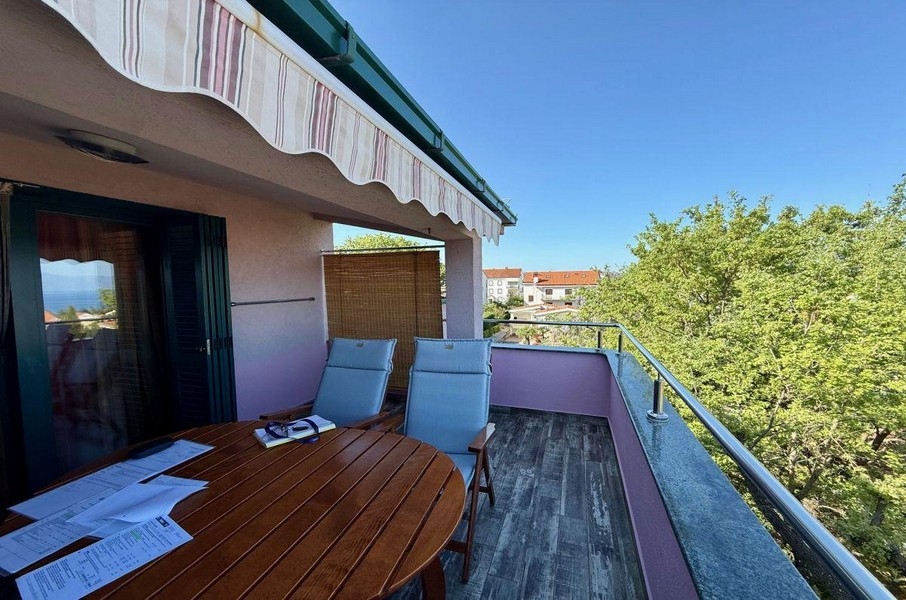 Balcony of property A3948 on Krk in Croatia.