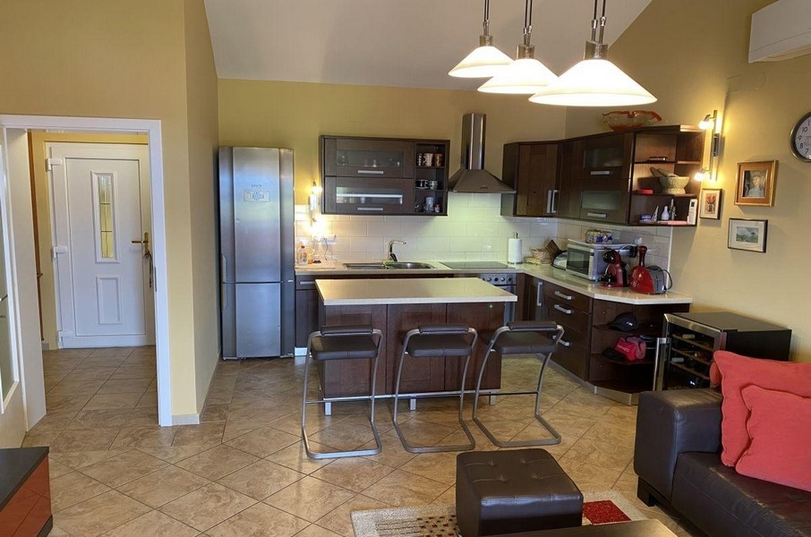 kitchen and dining room.