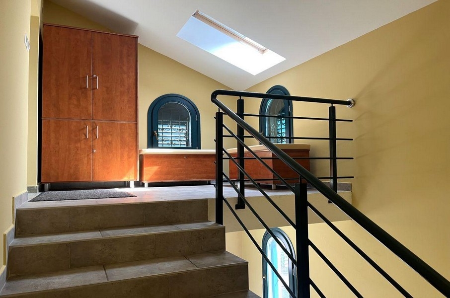 Well-kept staircase in the residential building in Malinska