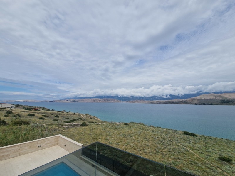 Sea view of apartment A3949 on Pag in Croatia.