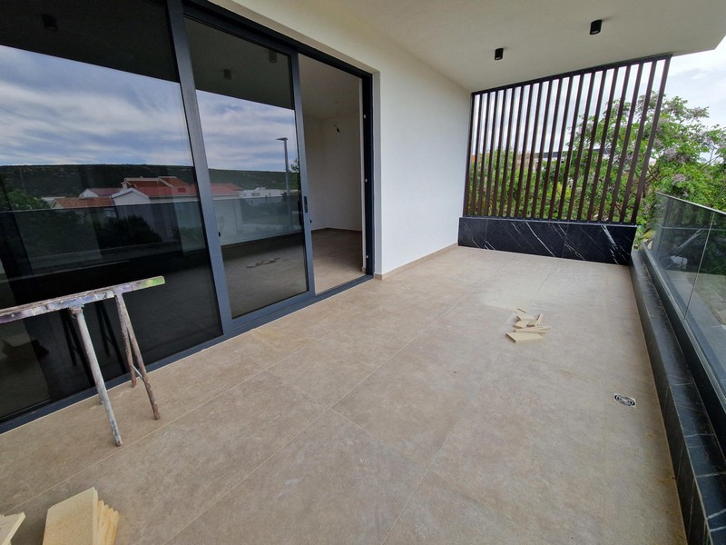 Covered balcony.
