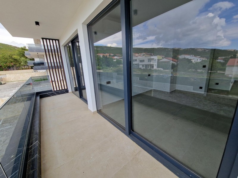 Covered terrace of a new apartment in Croatia