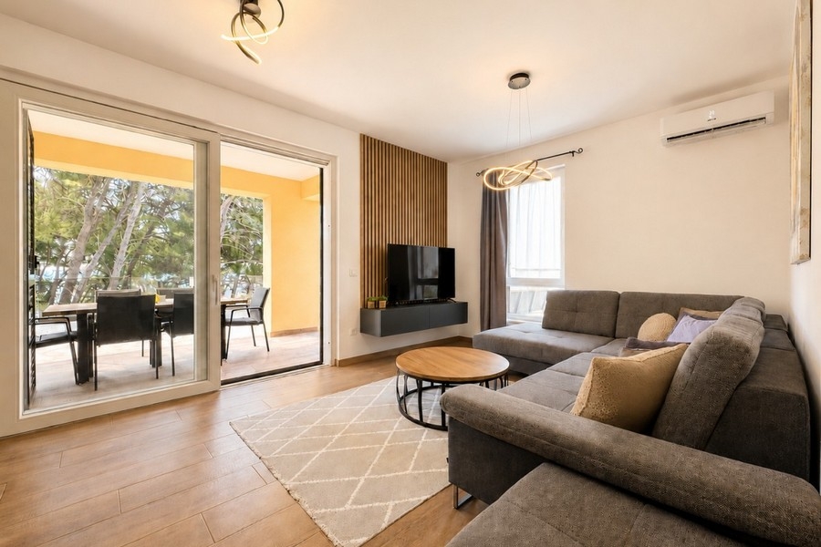 Modern living area with terrace and access to the outdoor area