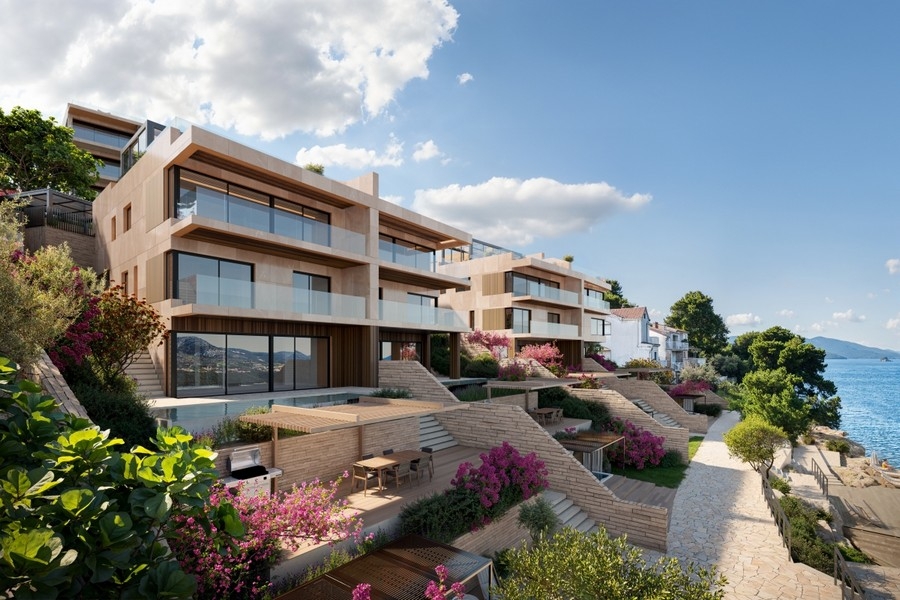 Newly built apartments in the first row to the sea on Ciovo