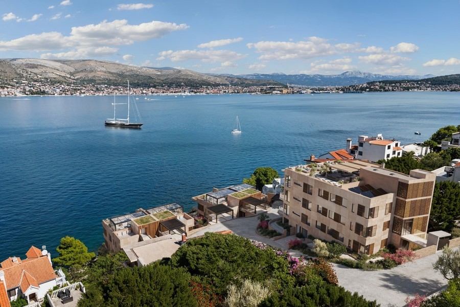 Modern apartments in the first row to the sea
