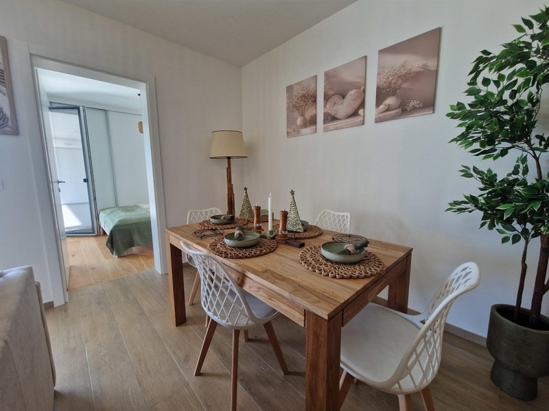 Dining area of ​​a modern apartment in Croatia
