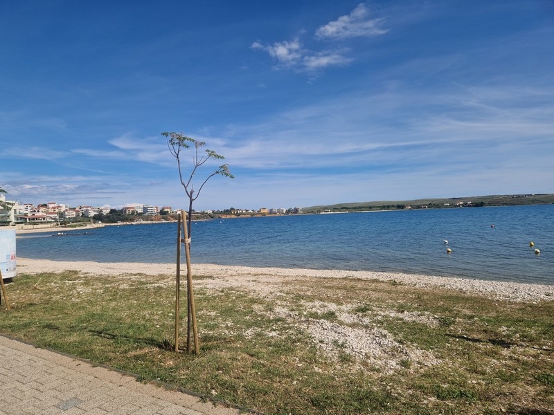 Coastal promenade and beach in Povljana