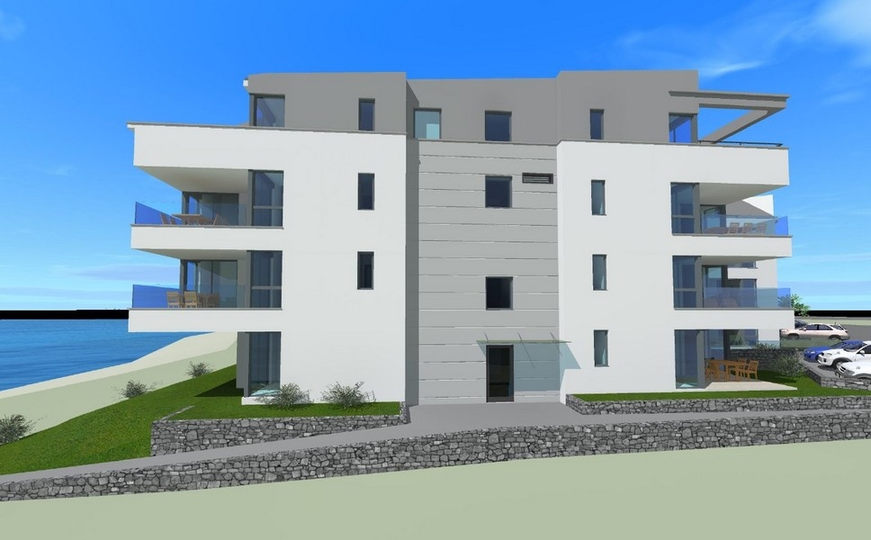 Apartment house with sea view on Pag