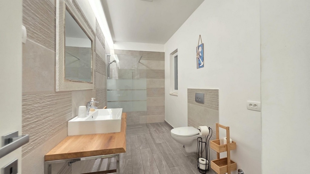 Modern bathroom with shower