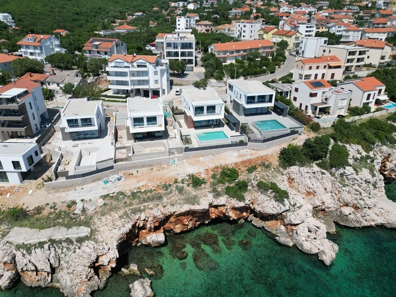 Modern new buildings by the sea in Croatia