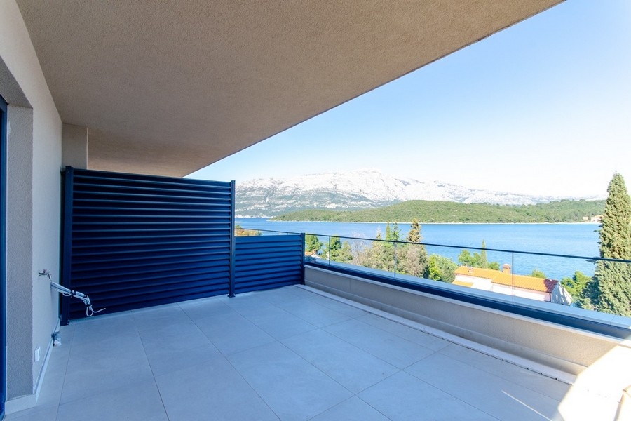 Spacious terrace with panoramic sea views