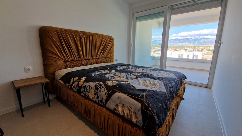 Bedroom with loggia and view in Croatia
