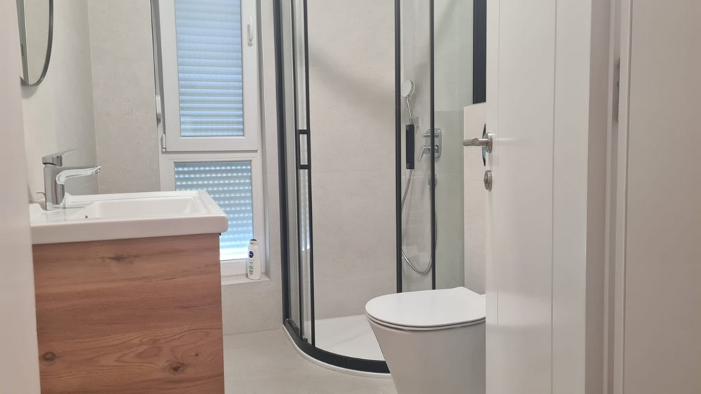 Bathroom with shower and toilet