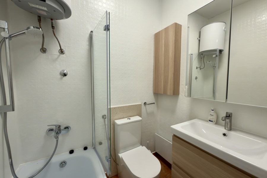 Bathroom with bathtub, shower and toilet