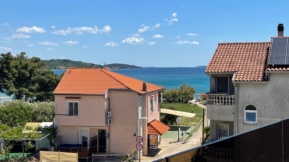 Sea view from the terrace of the new apartment in Vodice