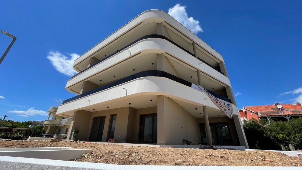 Exterior view of modern new building in Croatia
