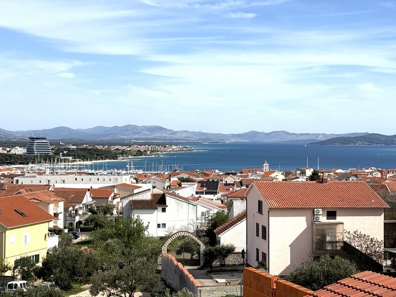 Panoramic view of sea and marina of Vodice