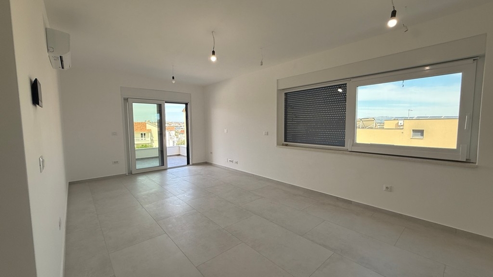 Bright living area with sea views