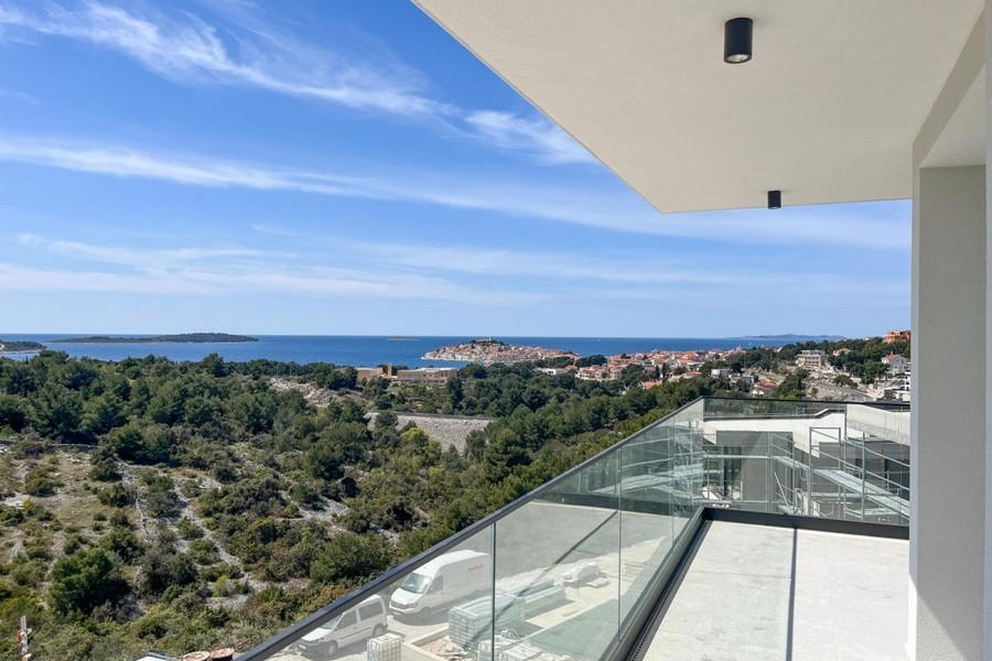 Terrace with sea view over Primosten