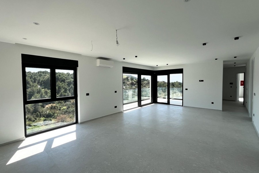 Bright living area with air conditioning