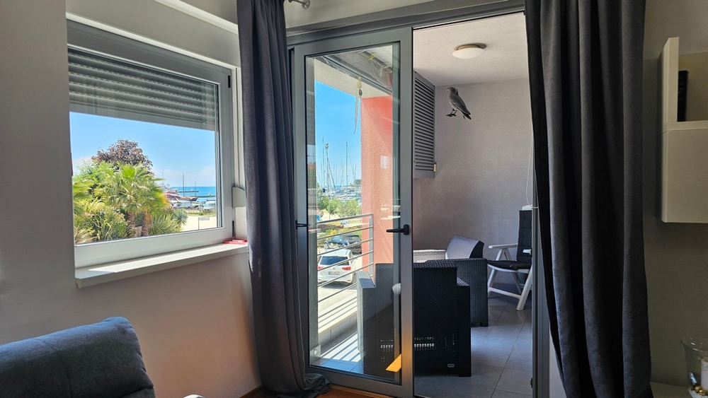 Sea view from the apartment in Novigrad Croatia