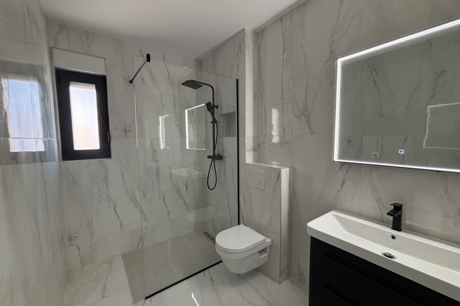 Modern bathroom with shower