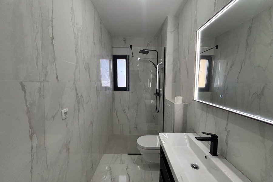 Bathroom with marble tiles in Croatia