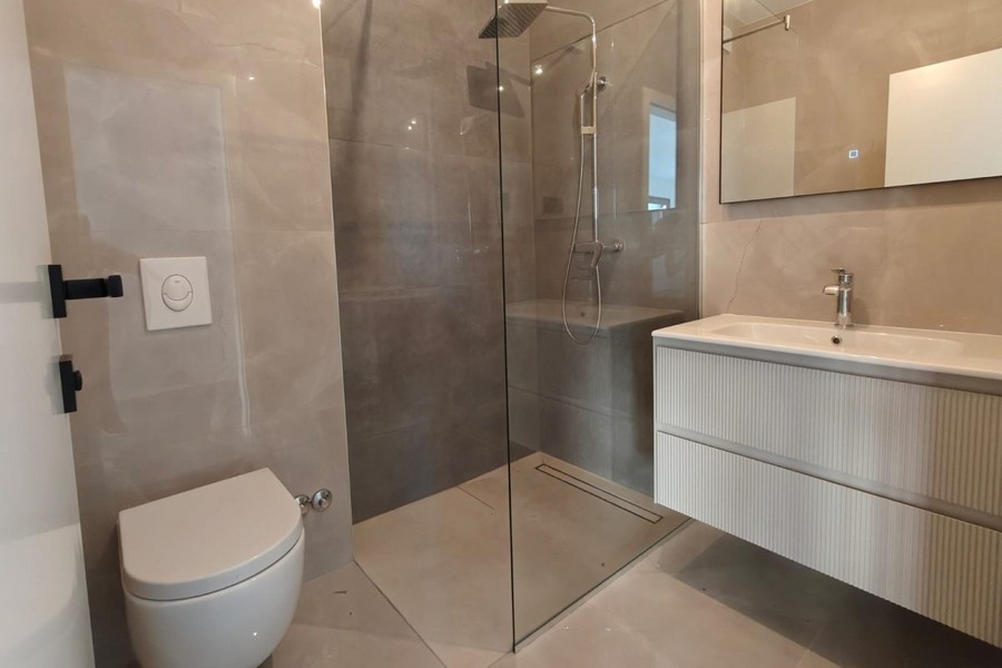Modern bathroom with shower