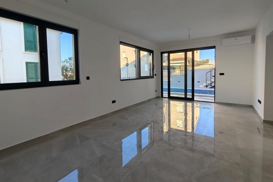 Bright living area with large windows