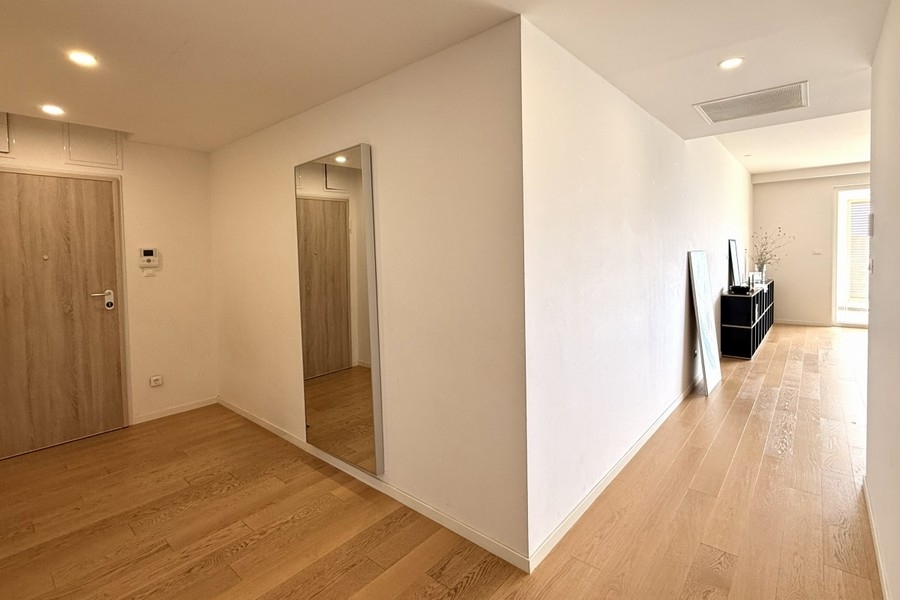 Entrance area with mirror and hallway
