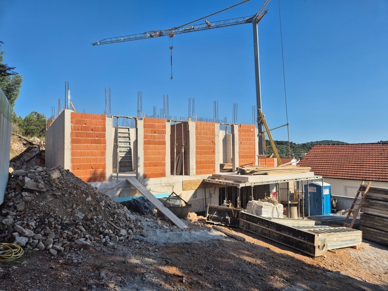 Shell of the new apartment in Jezera