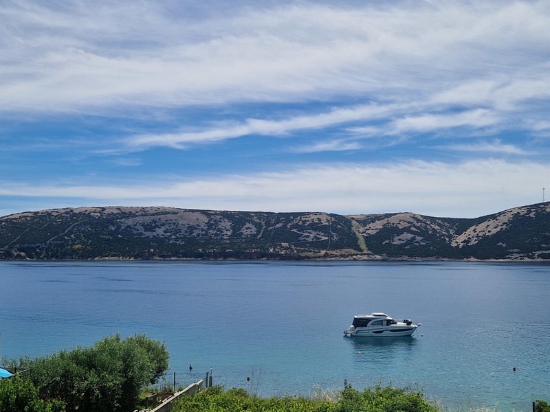 Sea view from the apartment in Stara Novalja on the island of Pag