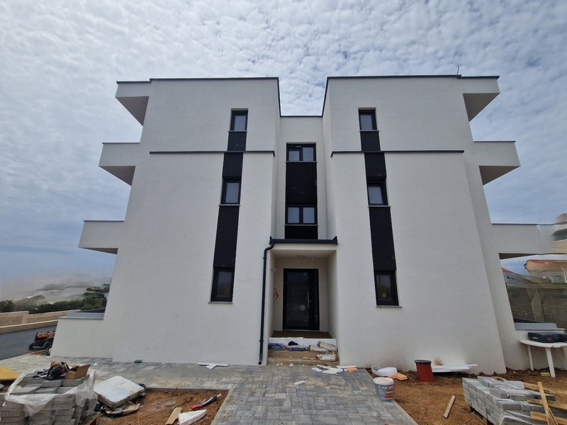 Front view of the new building