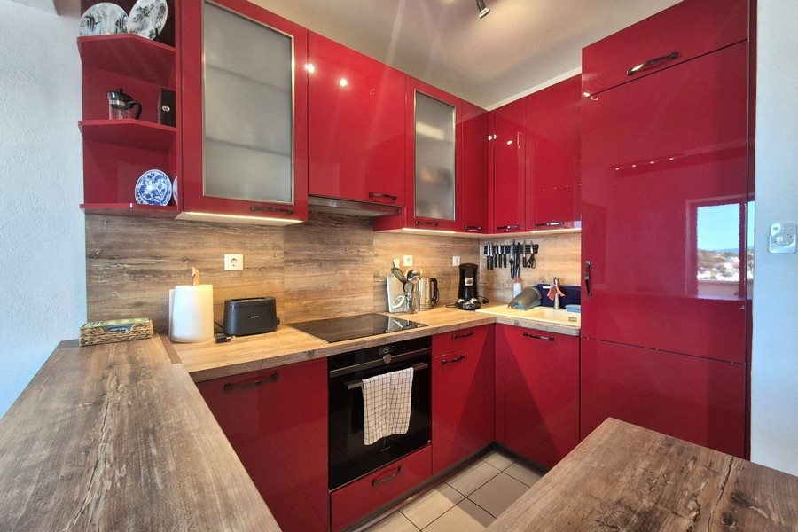 Modern kitchen with built-in appliances