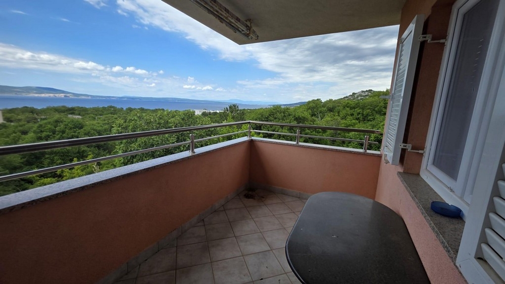 Balcony with sea view in Novi Vinodolski