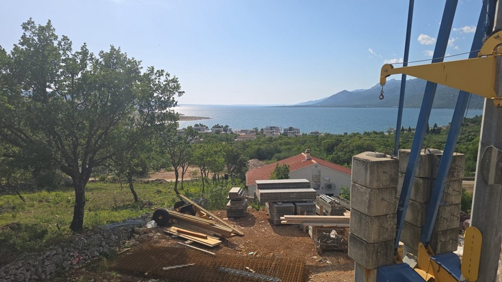 Sea view from the property of the new apartments in Rovanjska