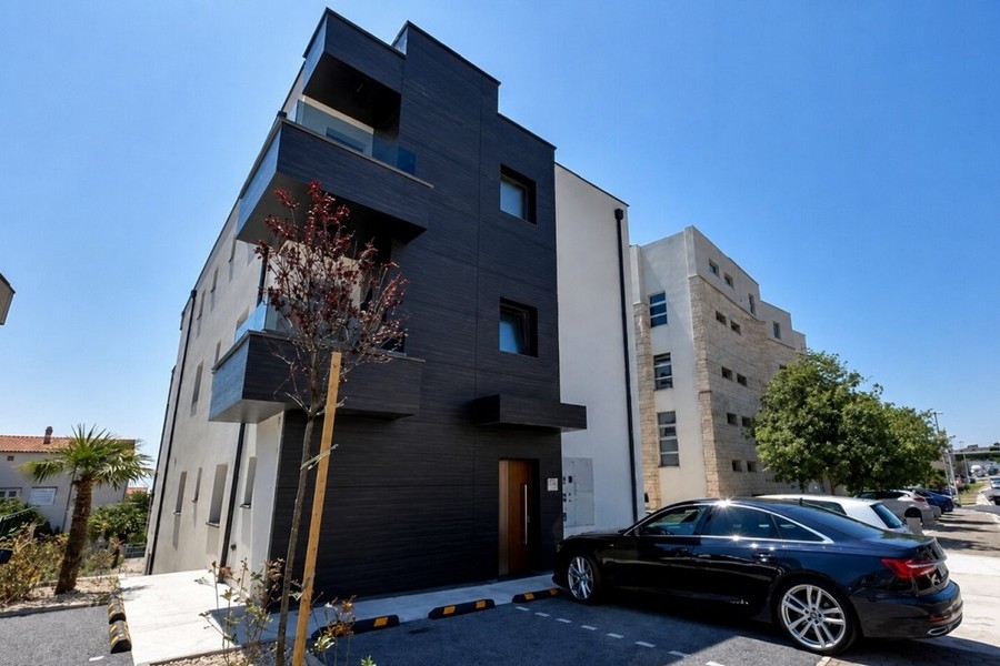 Exterior view of modern residential building in Makarska Croatia