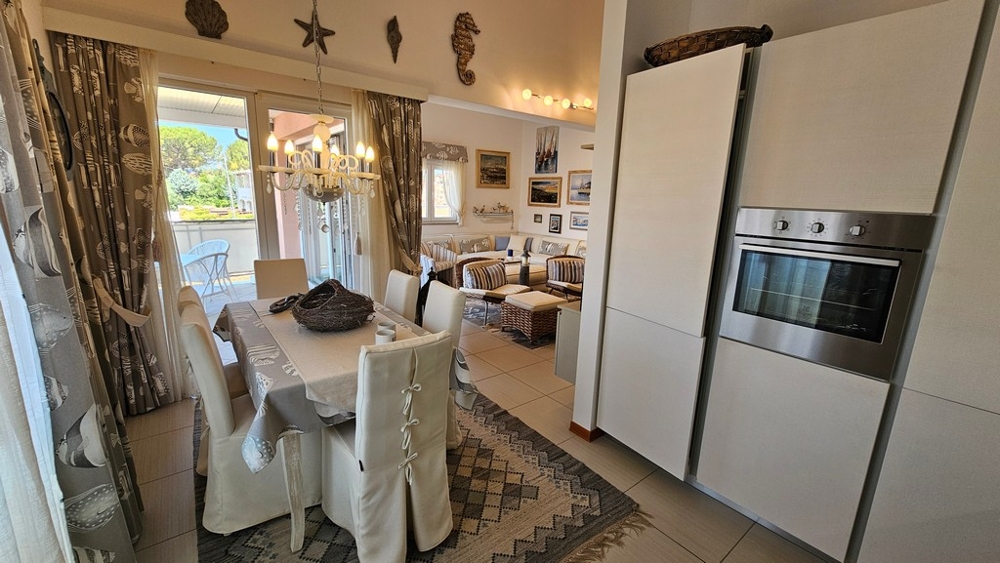 Open plan living and cooking area in Croatia