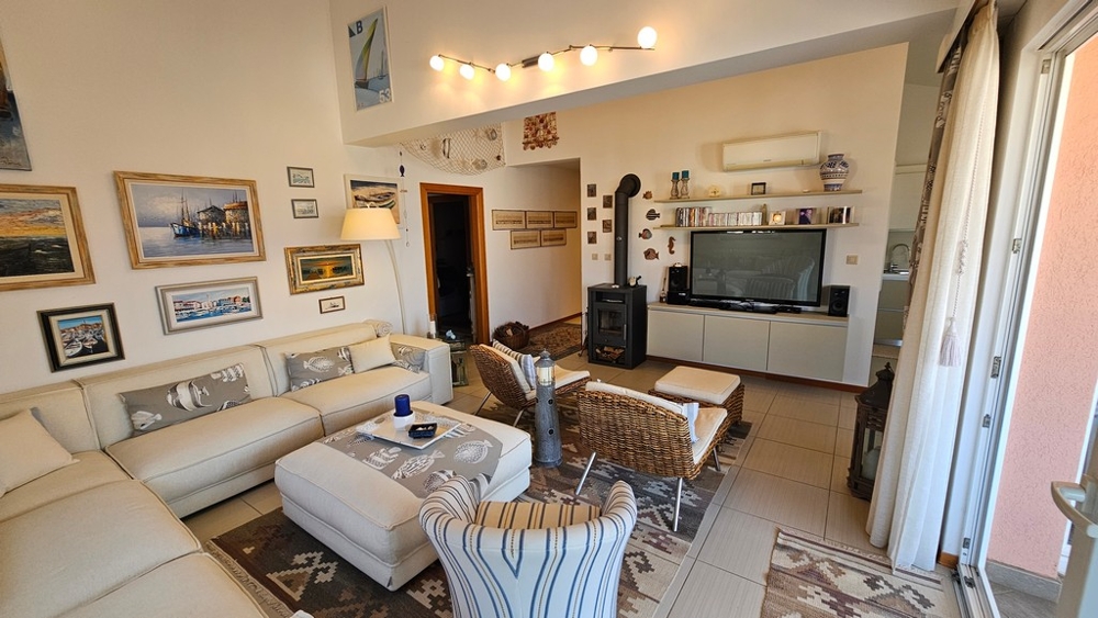 Living room with sofa and television