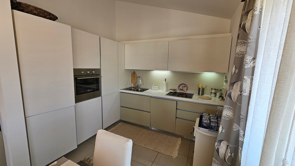 Modern kitchen with built-in appliances