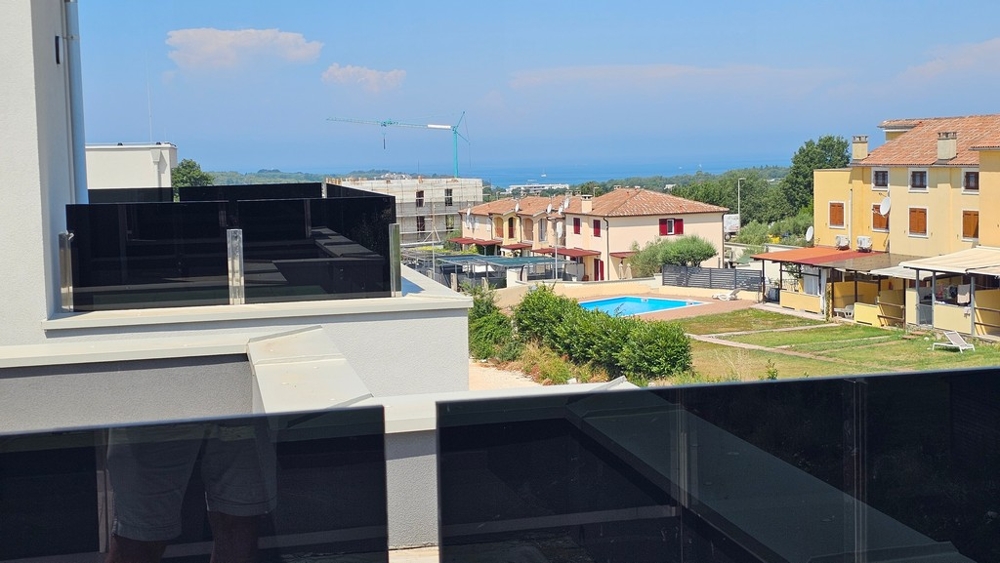 View from the roof terrace of the sea and surroundings