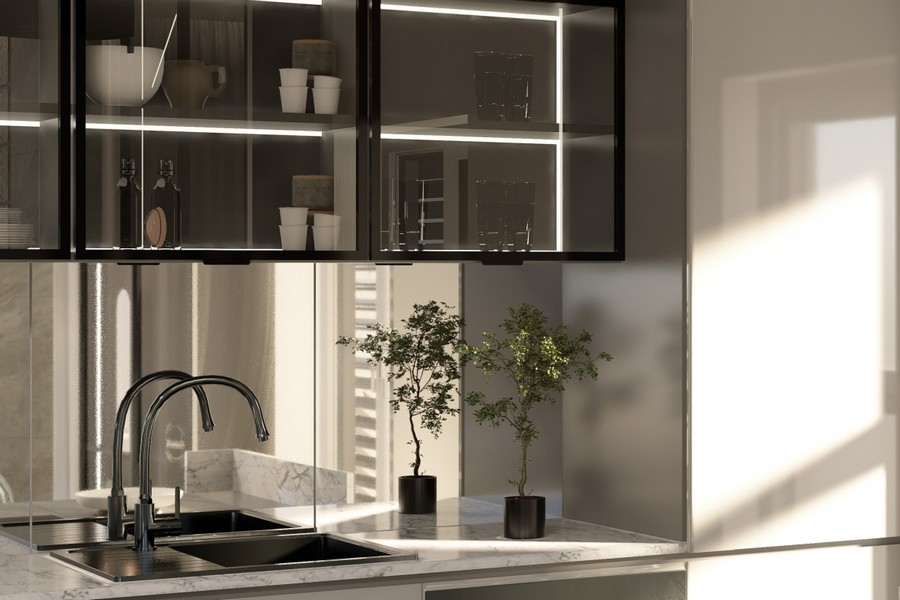 Modern kitchen with cooking island